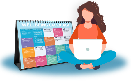 sign up to get a monthly wellbeing calendar